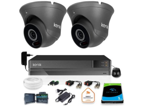 Zestaw monitoringu Kenik 2 Kamery 2MPx Rejestrator 5w1 1TB