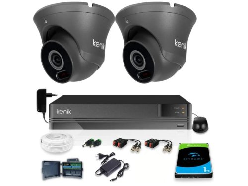 Zestaw monitoringu Kenik 2 Kamery 2MPx Rejestrator 5w1 1TB