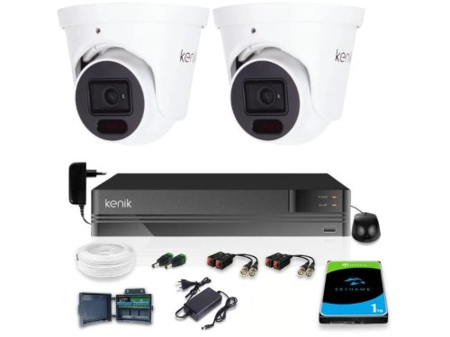 Zestaw monitoringu Kenik 2 Kamery 5MPx Rejestrator 5w1 1TB