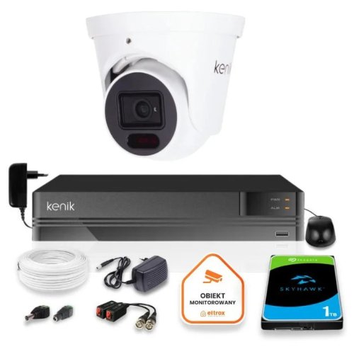 Zestaw monitoringu Kenik 1 Kamera 5MPx Rejestrator 5w1 1TB