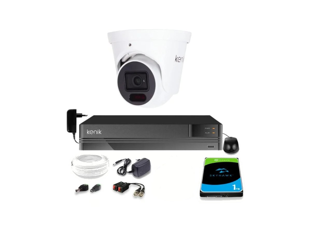 Zestaw monitoringu Kenik 1 Kamera 5MPx Rejestrator 5w1 1TB
