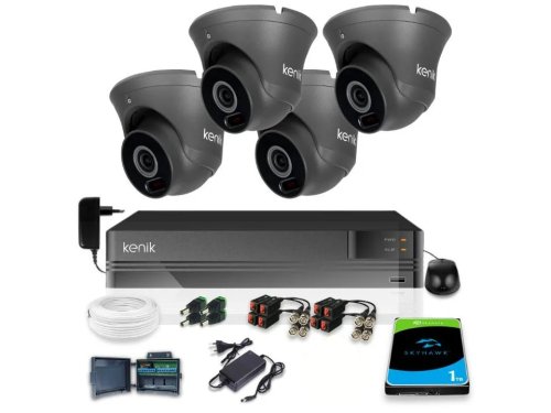Zestaw monitoringu Kenik 4 Kamery 2MPx Rejestrator 5w1 1TB