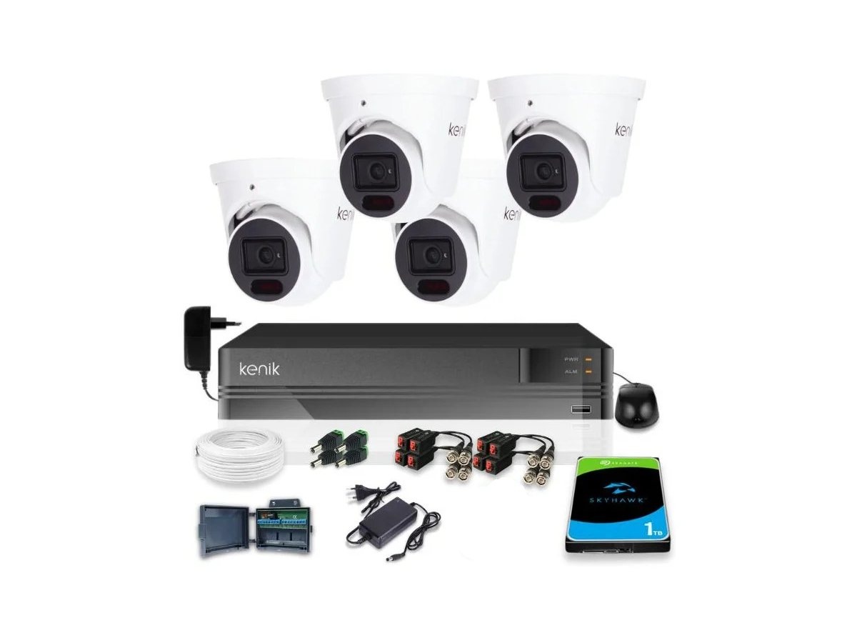 Zestaw monitoringu Kenik 4 Kamery 5MPx Rejestrator 5w1 1TB