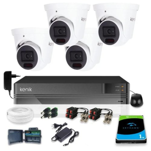Zestaw monitoringu Kenik 4 Kamery 5MPx Rejestrator 5w1 1TB