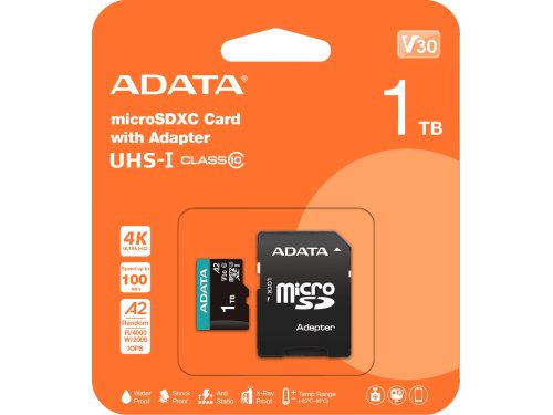 3ac4f44bdd2cd435404f162fb361a33a_original Adata Karta pamięci microSD Premier Pro 1TB UHS1 U3 V30 100/85 MB/s + adapter (61751)